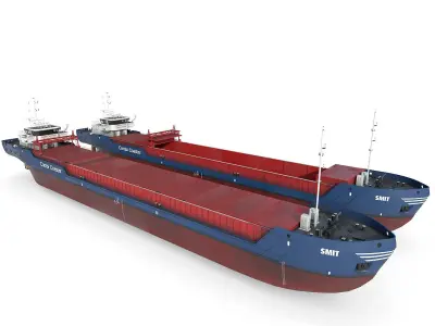 General Cargo Ship open and closed 3D model