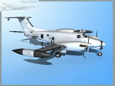 RC-12P Guardrail US Army 3D model