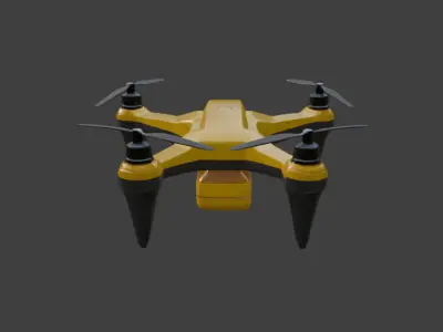 Quadcopter Drone 3D Model Low-poly 3D model