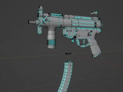 MP - 5K Low-poly 3D model