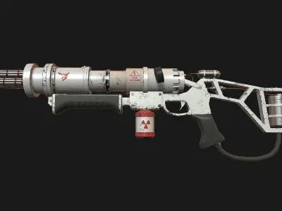 Next Gen Sci-Fi Gun Low-poly 3D model