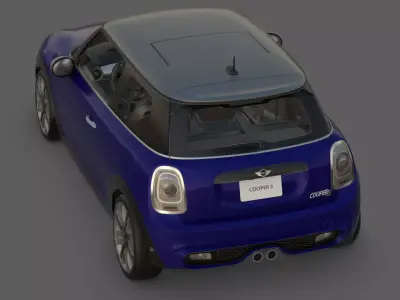 2014 Mini Cooper S F56 3D Model  Modern Retro Hot Hatch 3D model