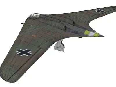 Horten Ho IX Low-poly 3D model purchase