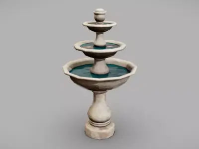 Fountain Low-poly 3D model