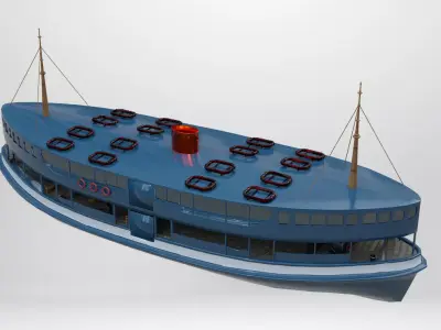 Ferri Ship Low-poly 3D model