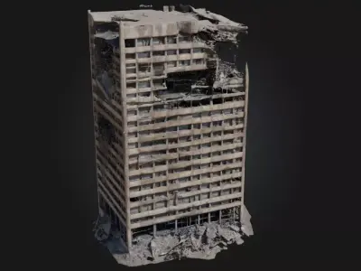 Ruined Tower  Echoes of a Forgotten Era 3D model