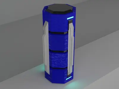 Game ready Low Poly PBR Sci-fi box - Box 2 of 5 Free low-poly 3D model