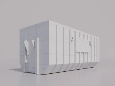 Rusty Garbage container  3D model