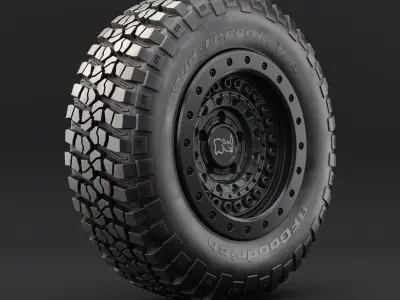 BF Goodrich KM2 Off-road Tire 3D model
