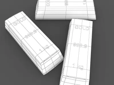 gold bar 3D model