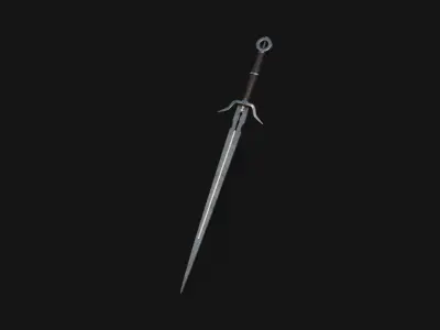 Witcher Sword Low-poly 3D model purchase