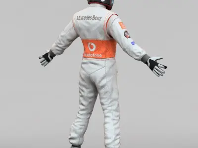 Racing Driver Mercedes 3D model