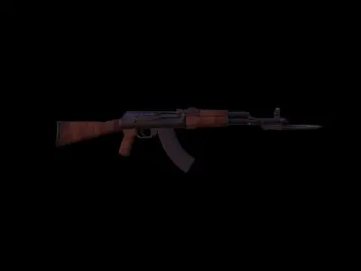 Low poly military weapon asset 3D Model Pack