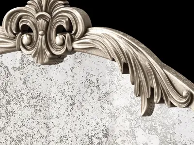 Ornate Gold Wall Mirror 3D model