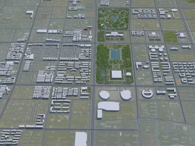 Anyang Henan China 40km Free low-poly 3D model