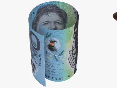 Australia 10 Dollar Wallet Money Purse 3D model
