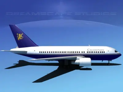 Boeing 767-200ER British Caledonian 3D model