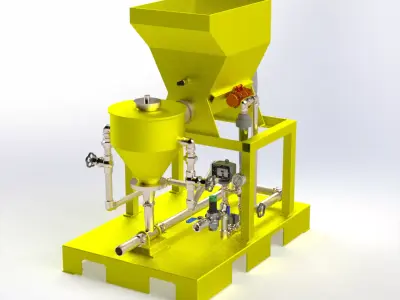 Scaletron Volumetric Screw Feeder with Wetting Cone 3D model
