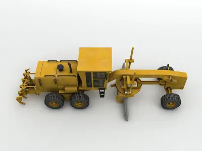 140H Road Grader 3D model