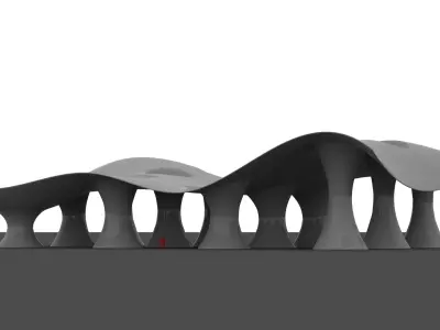 Organic Pavilion Structure 3D model