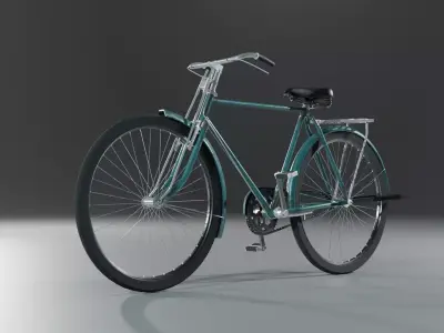 Bicycle 3d model vintage Low-poly 3D model