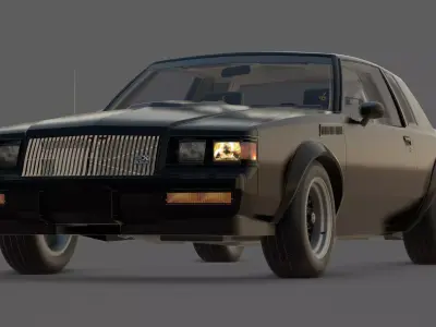 1987 Buick Grand National Regal GNX 3D Model  V6 3D model