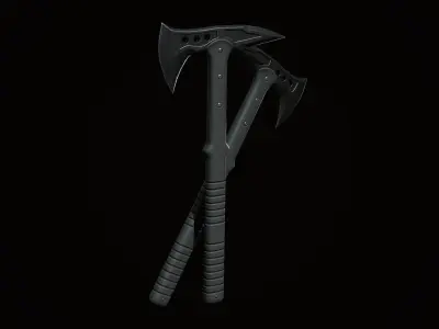 Military Axe  Low-poly 3D model