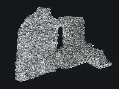 Game Ready Scanned Castle Ruins v2 Low-poly 3D model