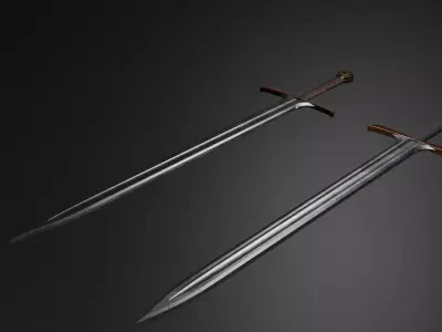 Medieval Sword Free 3D model buy