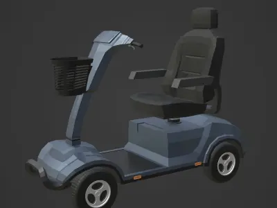 Generic Mobility Scooter -- wheelchair Low-poly 3D model