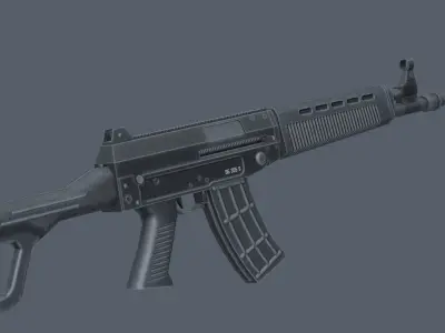QBZ-03 ak - rifle Low-poly 3D model