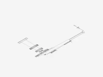 Winch crane Free 3D model