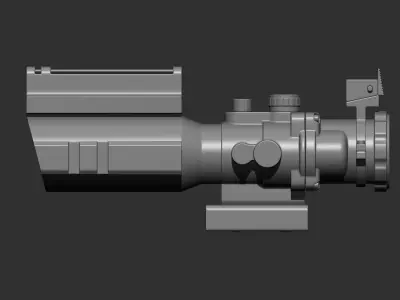 Highpoly Gun Scope model for gaming 3D model