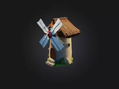 Cartoon Windmill 3D model