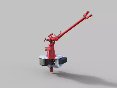 Fire extinguisher monitor 2-axis movable type B 25 3D print model