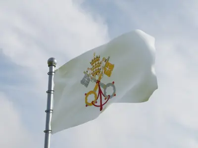 Animated Vatican Flags 3D model