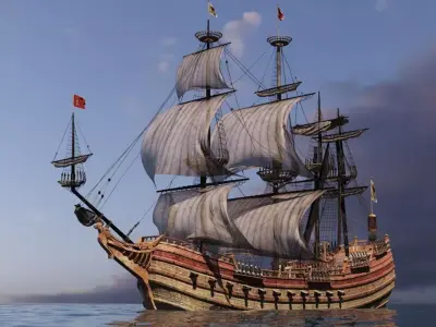 Galleon Ship  3D model