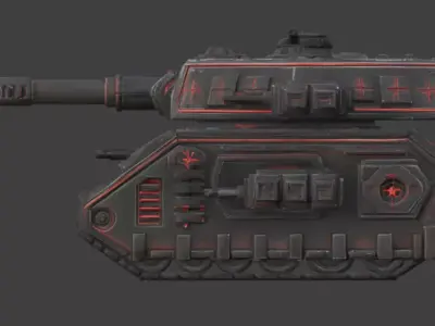Gothic Occult Siege Tank 3D Model Low-poly 3D model