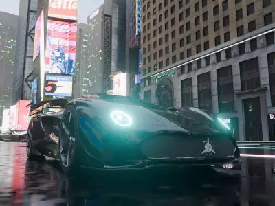 JTX GX50 Aetherion Hypercar Convertible rigged and animated Low-poly 3D model