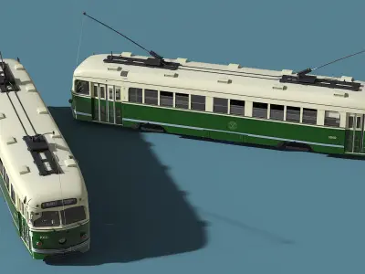 Classic Tram Green Beige  purchase 3D model