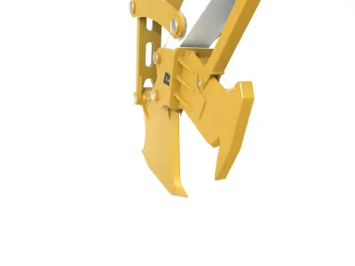 Excavator Stump Splitter Rockland Attachment Low-poly 3D model