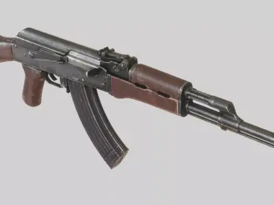 High fidelity AK47 3D model