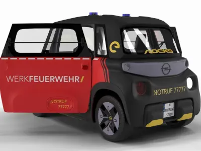 Opel Rock-e 2020  Fire  Service HQ interior 3D model