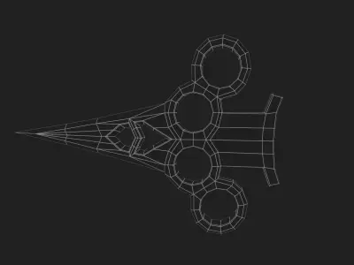 Modern bladed knuckle Low-poly 3D model