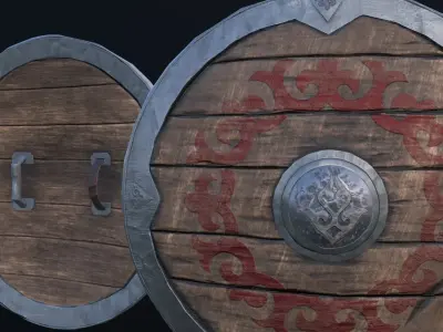 Nomad Shield Low-poly 3D model