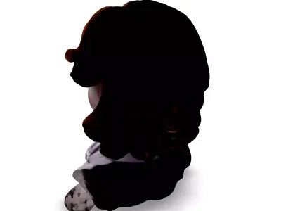 Vintage Porcelain Doll 3D Model Low-poly 3D model