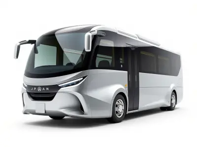 Modern Futuristic Bus Model Pack Low-poly 3D model