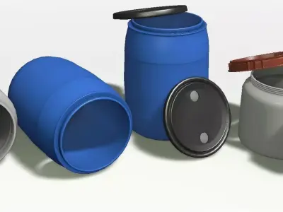 Barrel Plastic Free 3D model