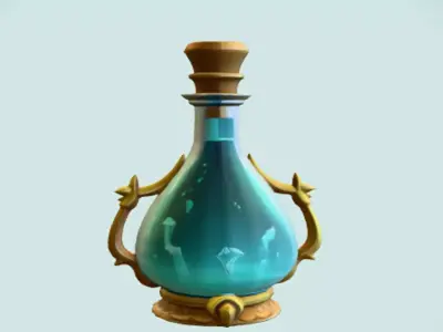 magical potion bottle  3D Game Ready Model 3D model