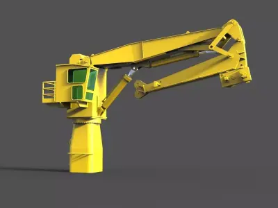 Crane for working deck 3D print model